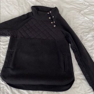 Abercrombie asymmetrical fleece snap jacket